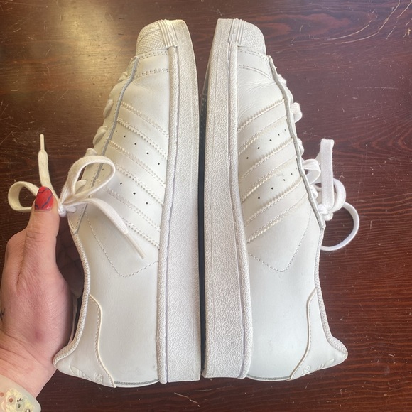 Adidas Superstar White Size W8 Shelltoe Leather - Picture 9 of 11